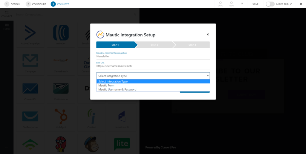 Mautic Integration Setup